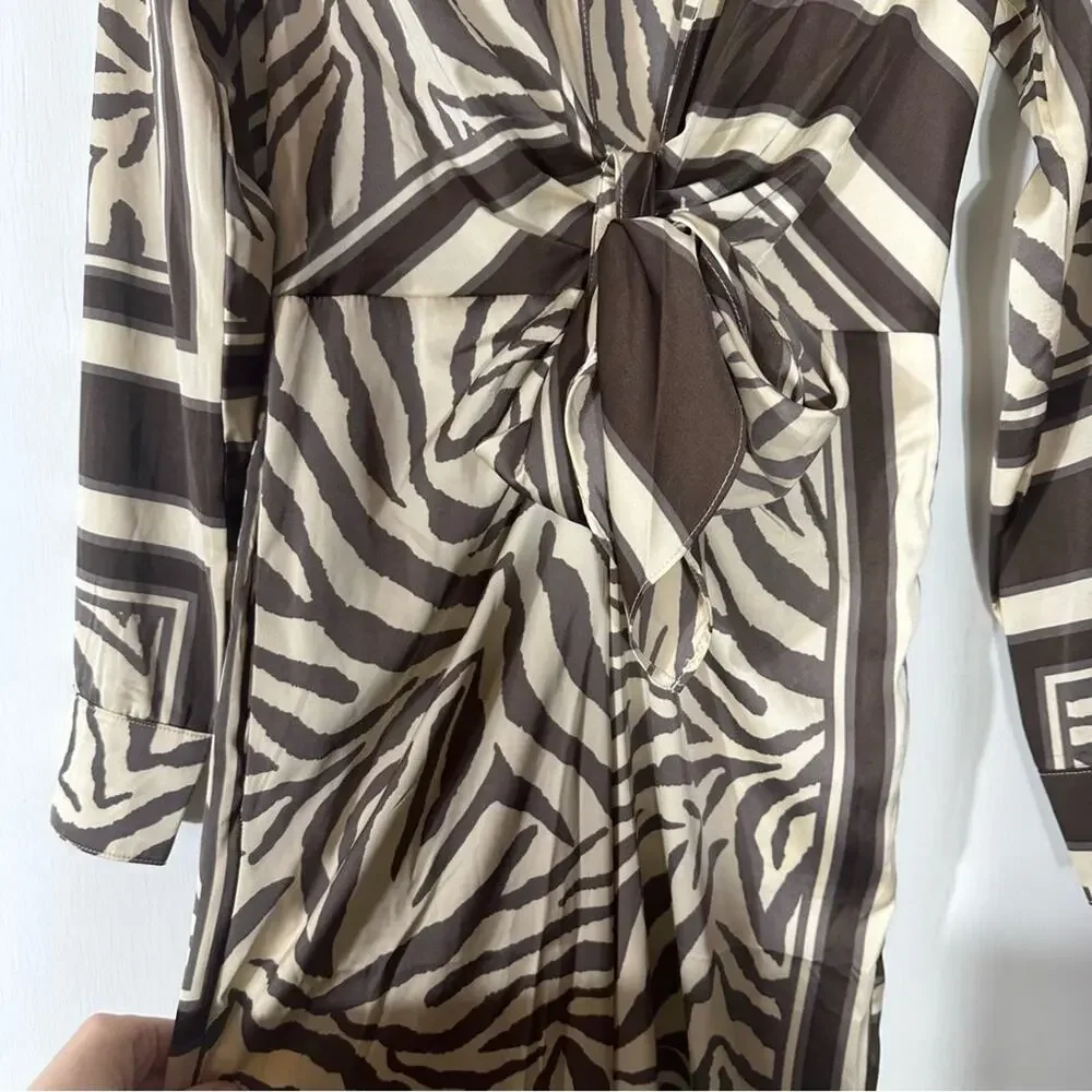 NEW Fashion Nova St. Tropez Animal Jumpsuit- Brown Combo Size XS - Picture 13 of 13
